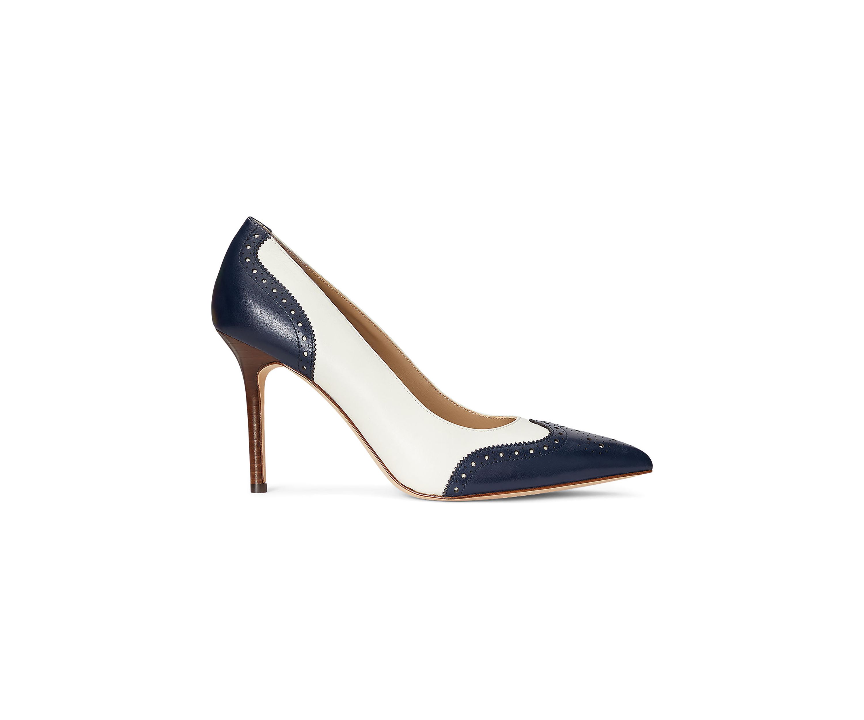 Lynden Nappa & Burnished Leather Pumps