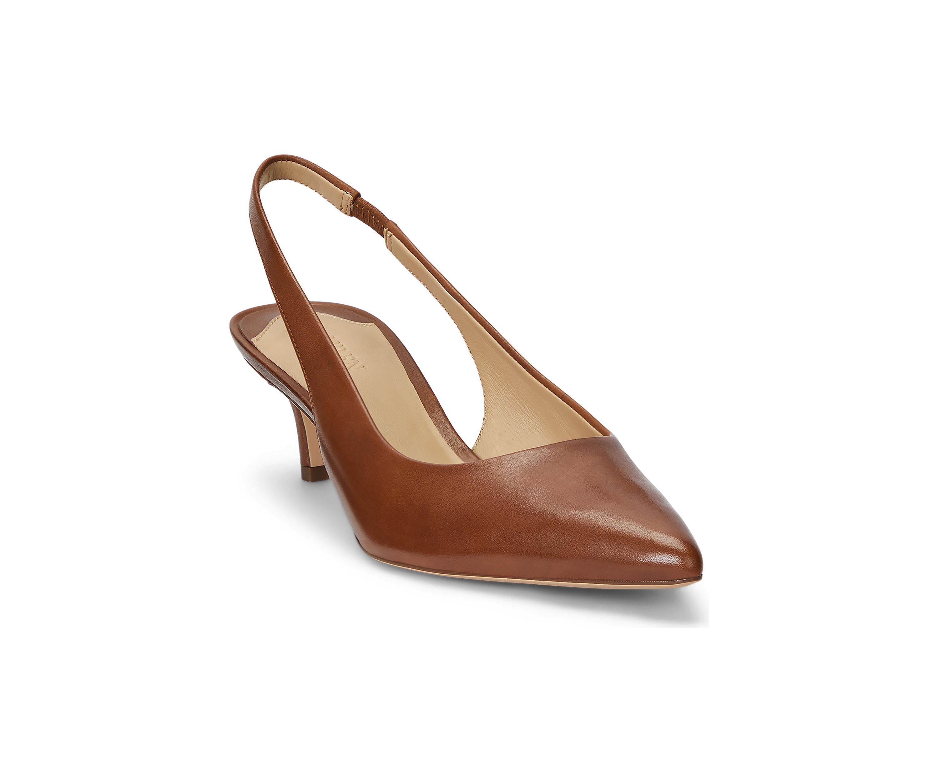 Lolah Burnished Leather Slingback Pumps