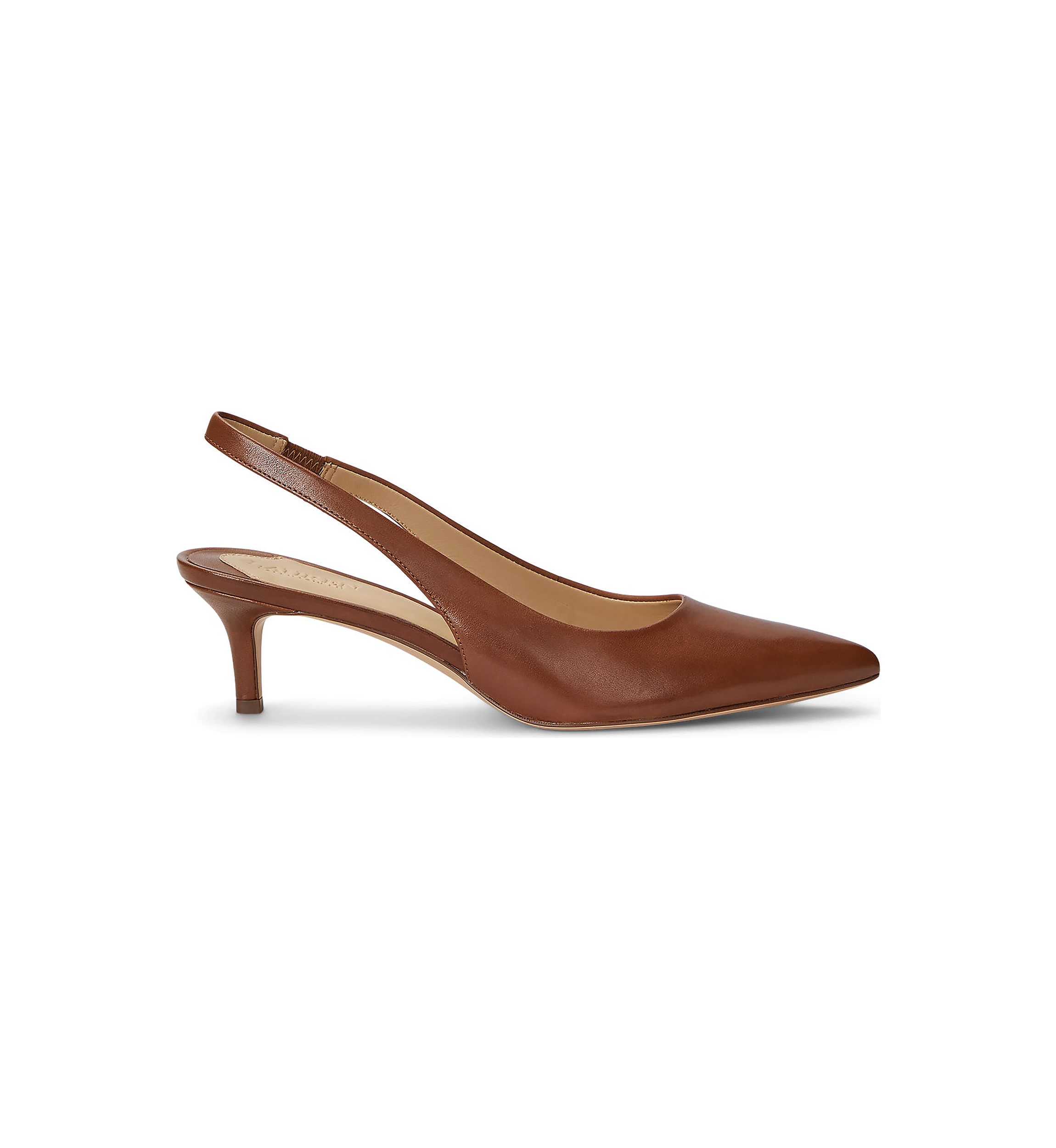 Lolah Burnished Leather Slingback Pumps