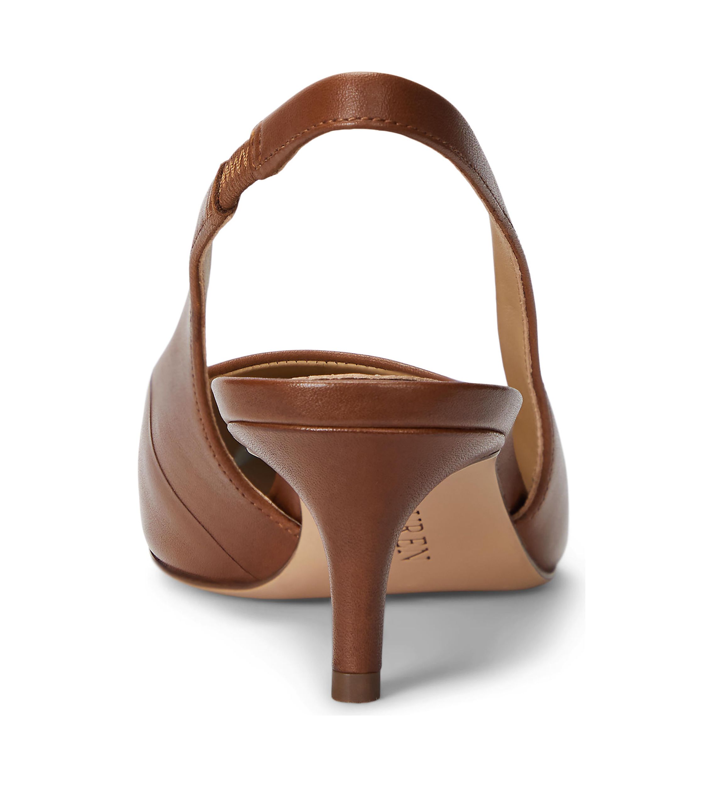 Lolah Burnished Leather Slingback Pumps