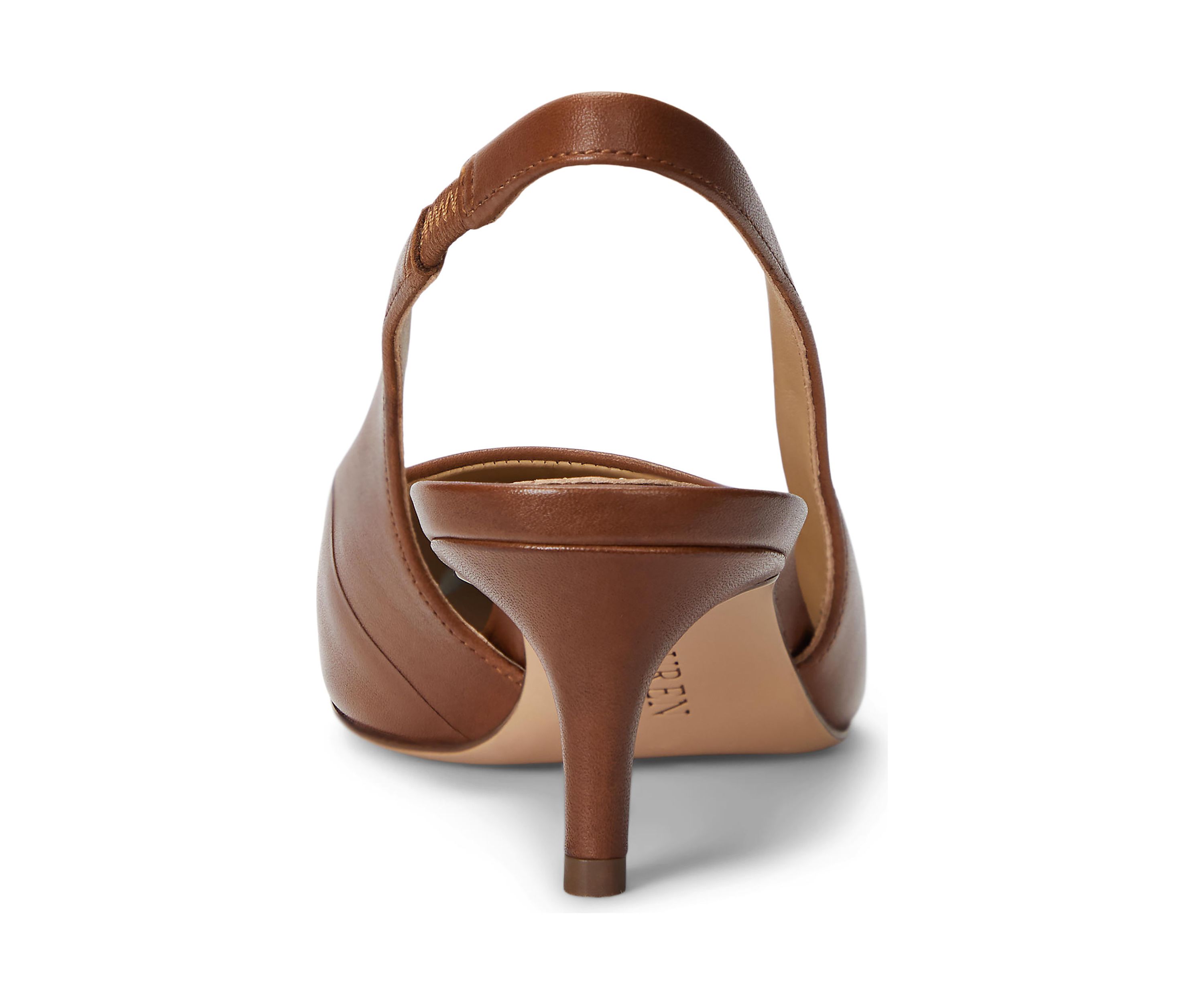 Lolah Burnished Leather Slingback Pumps