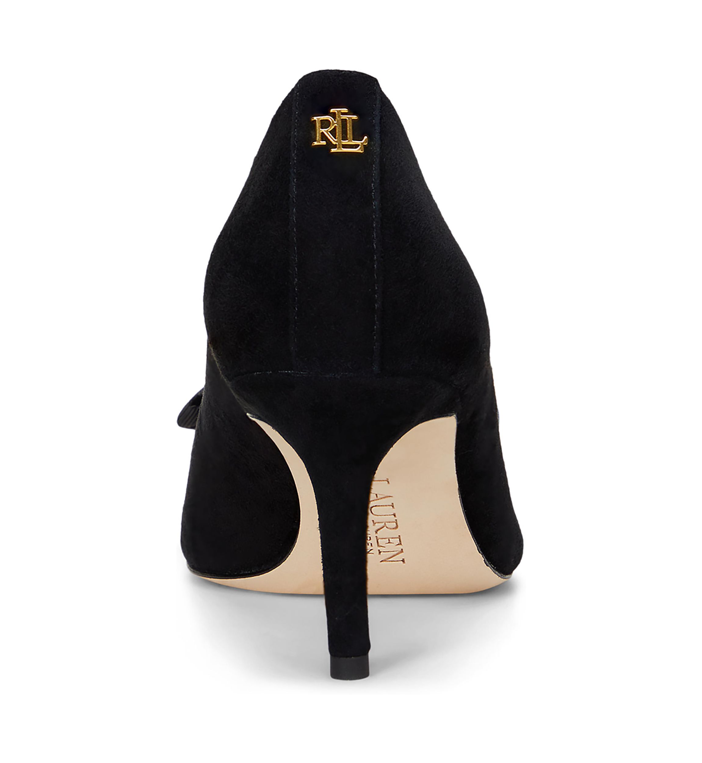 Lanette Bow-Trim Suede Pumps
