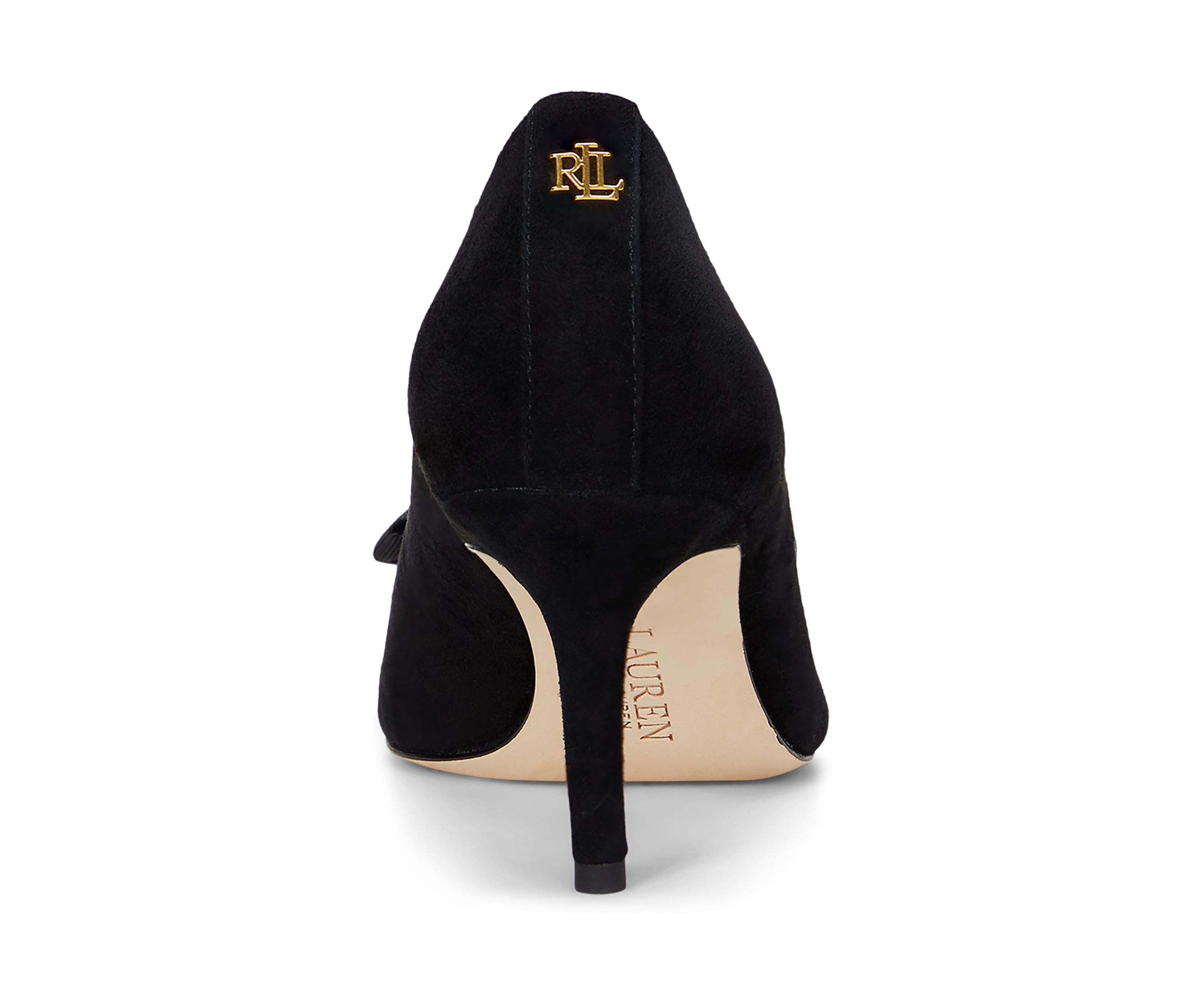 Lanette Bow-Trim Suede Pumps