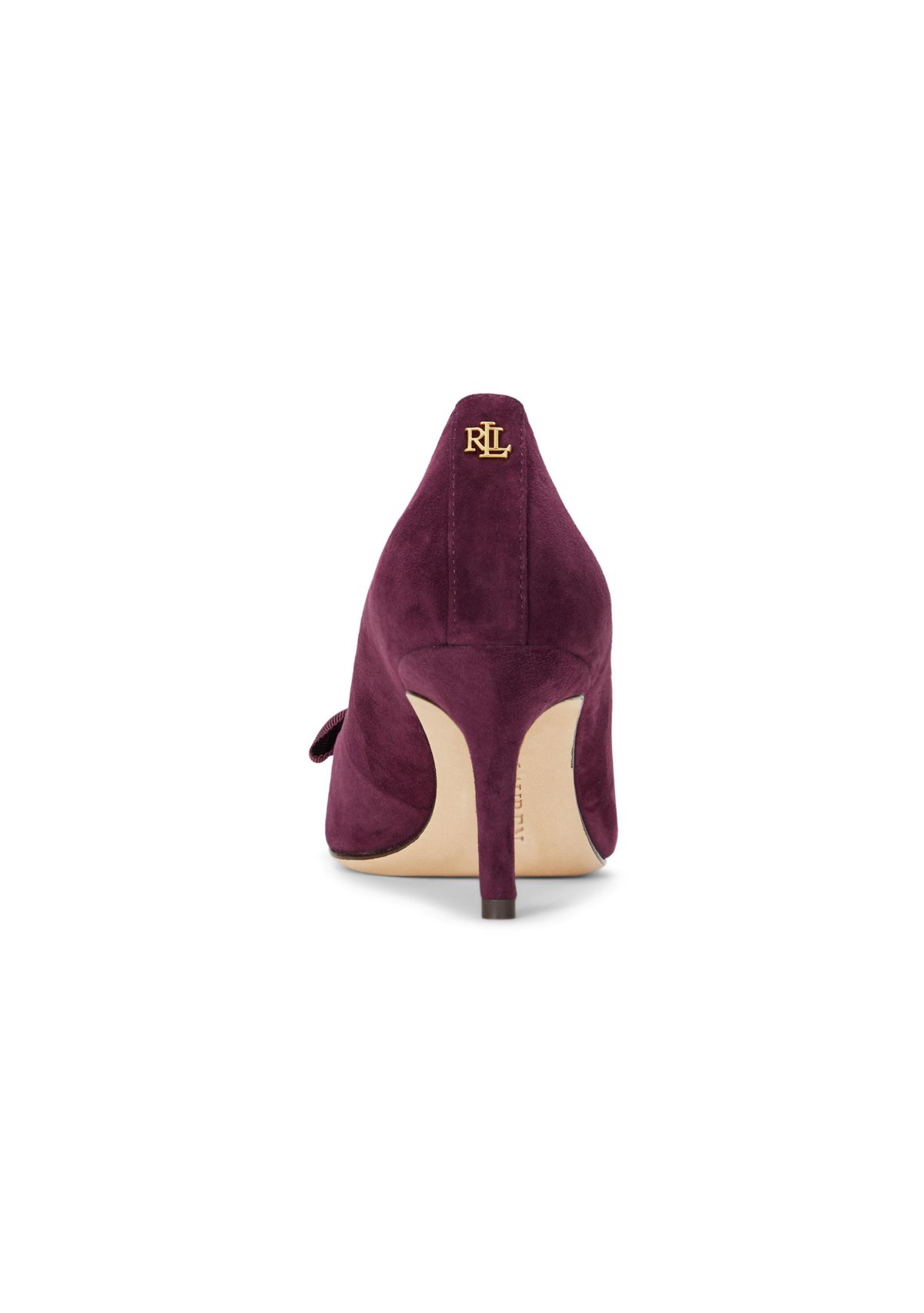 Lanette Bow-Trim Suede Pumps