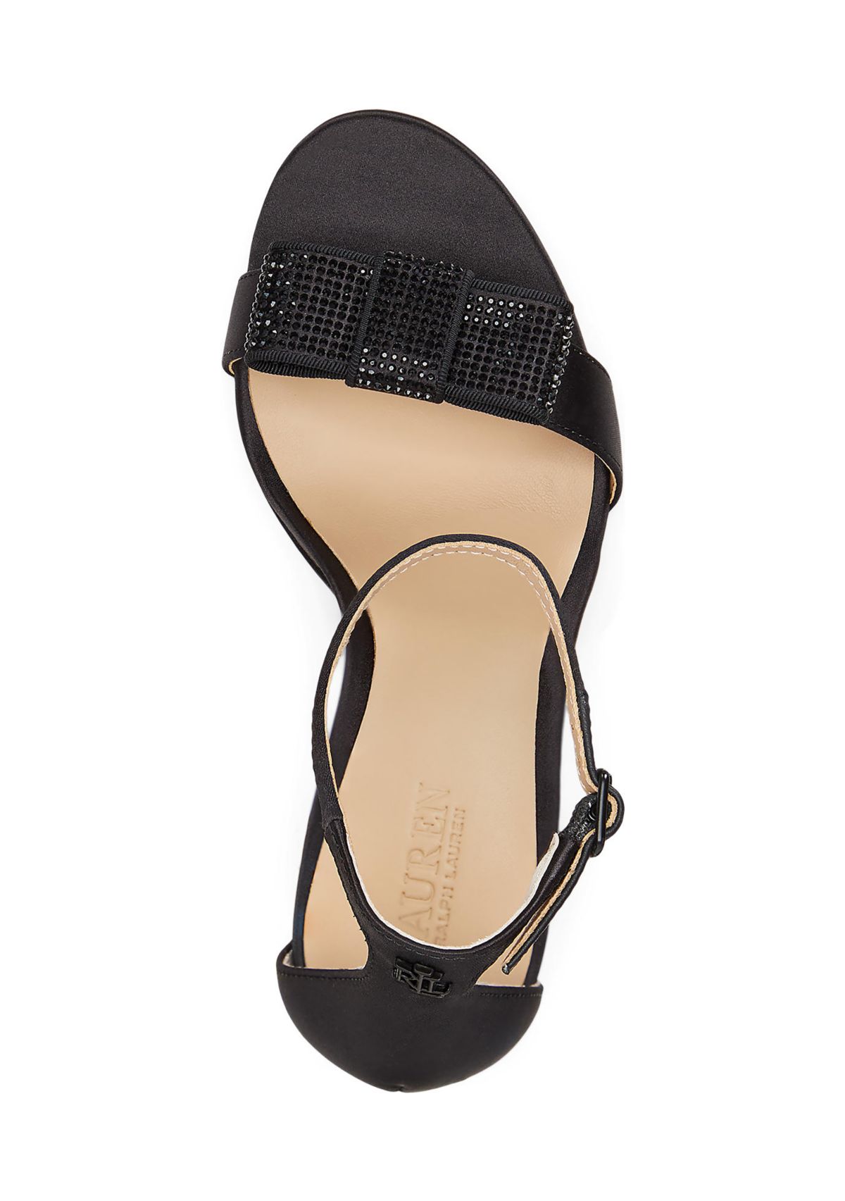 Allie Bow-Trim Satin Sandals