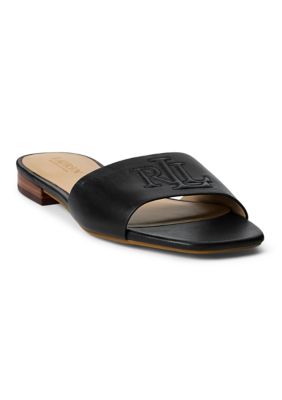 Lauren Ralph Lauren Everley Calfskin Slide Sandals | belk