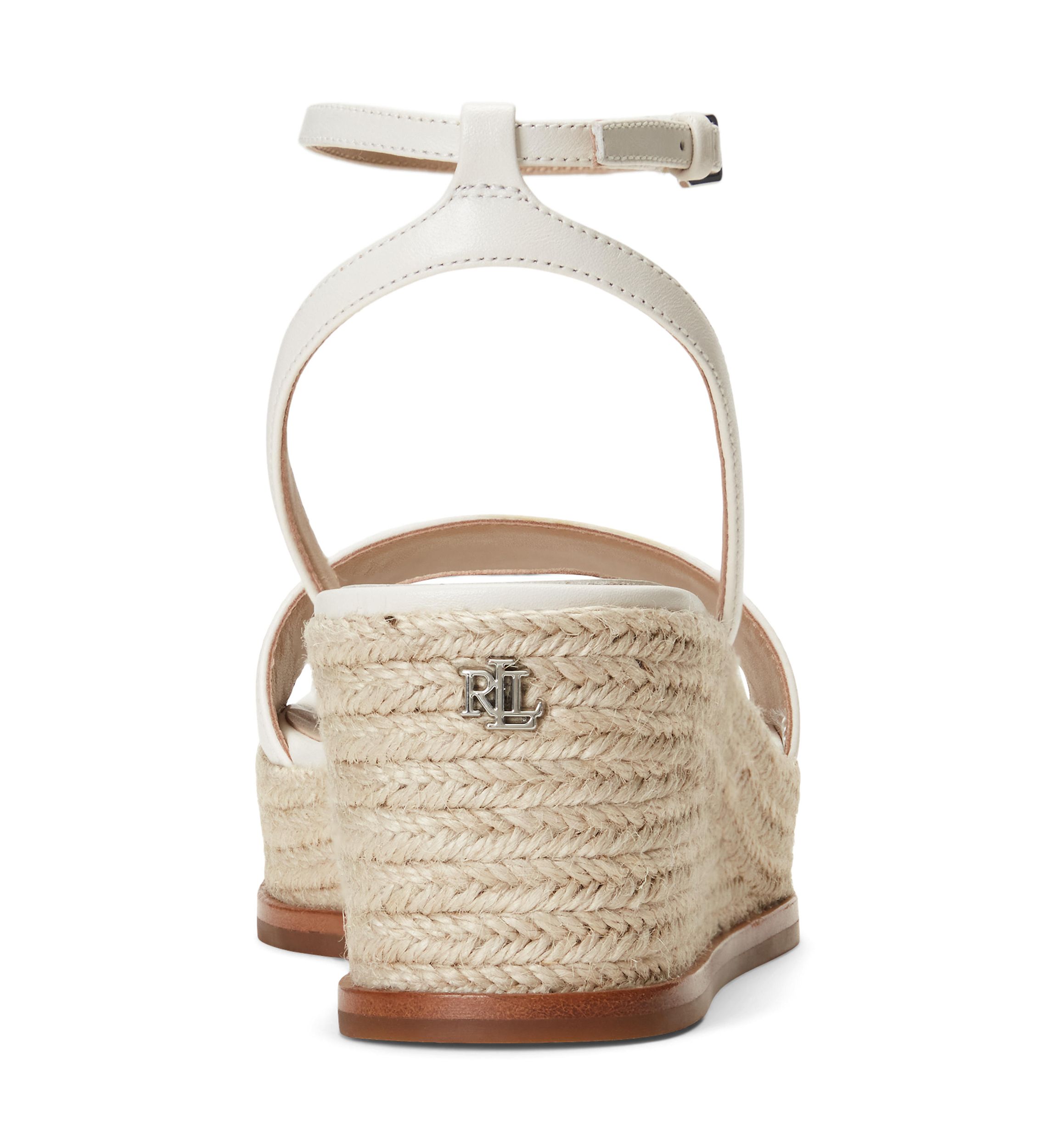 Leona Nappa Leather Espadrille Wedge Sandals
