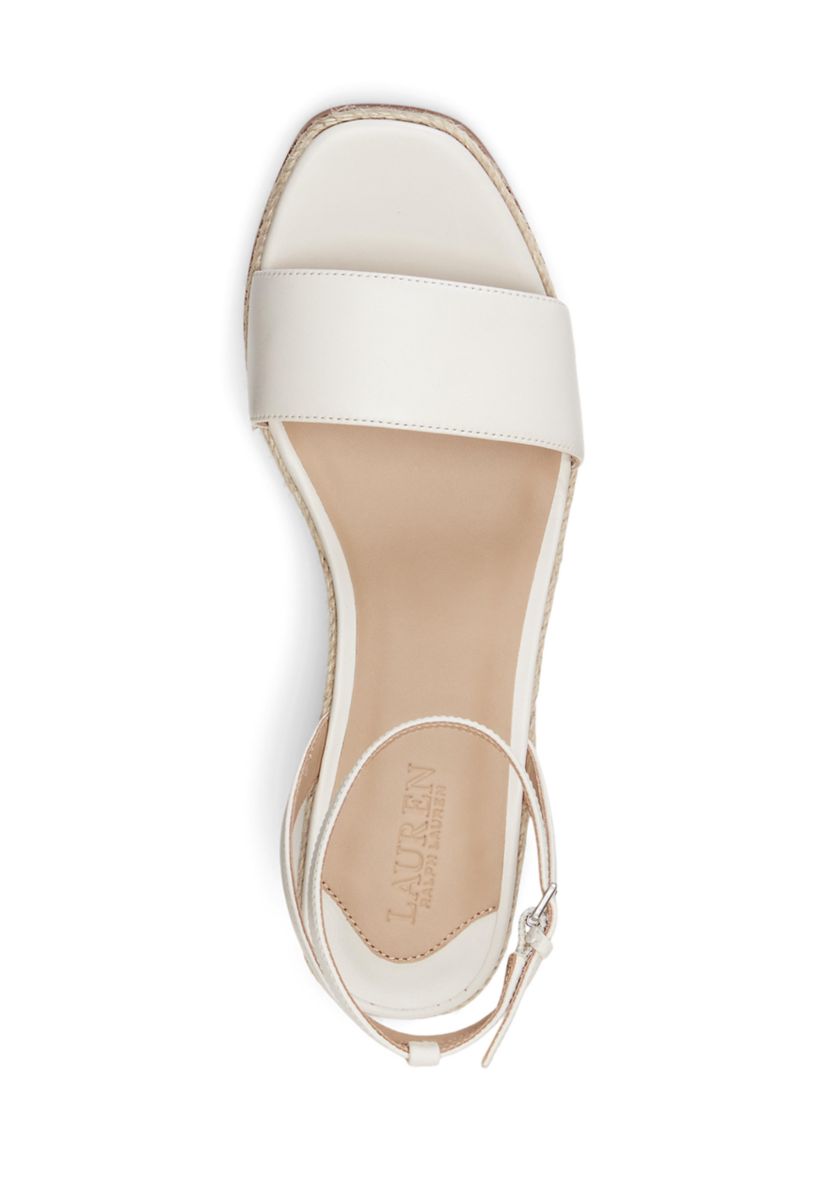 Leona Nappa Leather Espadrille Wedge Sandals