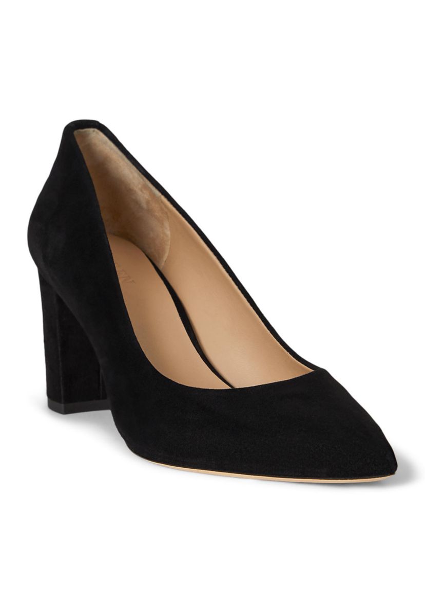 Lanette Suede Block Heel Pumps