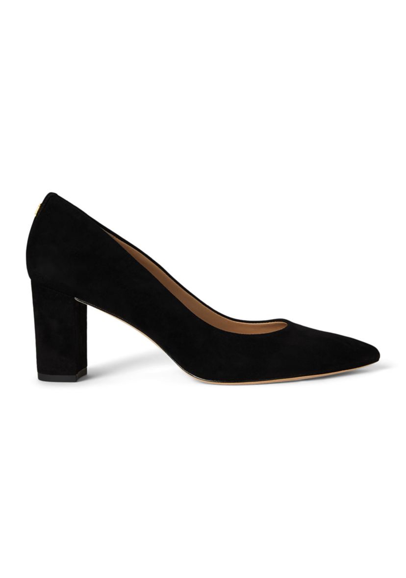 Lanette Suede Block Heel Pumps