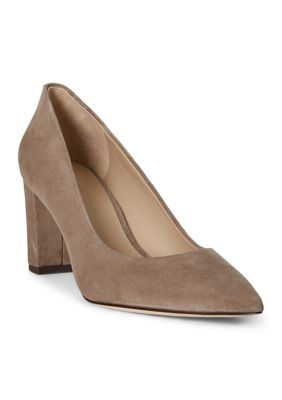Lauren Ralph Lauren Women's Lanette Suede Block-Heel Pumps, 8.5M