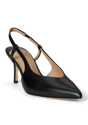 Lauren Ralph Lauren Men's Lanette Calfskin Mary Jane Pumps, Black, 10M