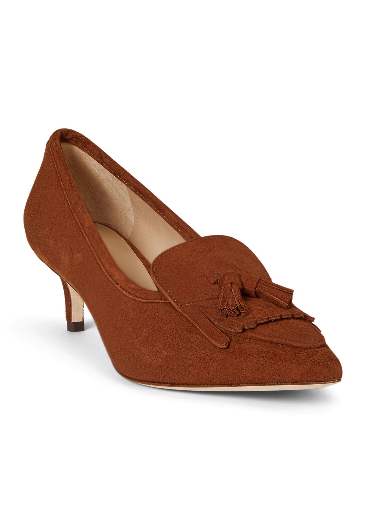 Adrienne Suede Kiltie Pump