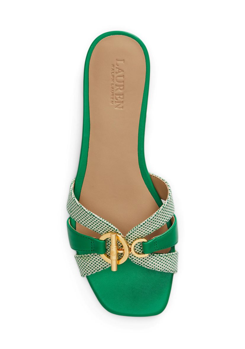 Lauren Ralph Lauren Blaike Cross-Dyed Canvas Slide Sandal | Belk