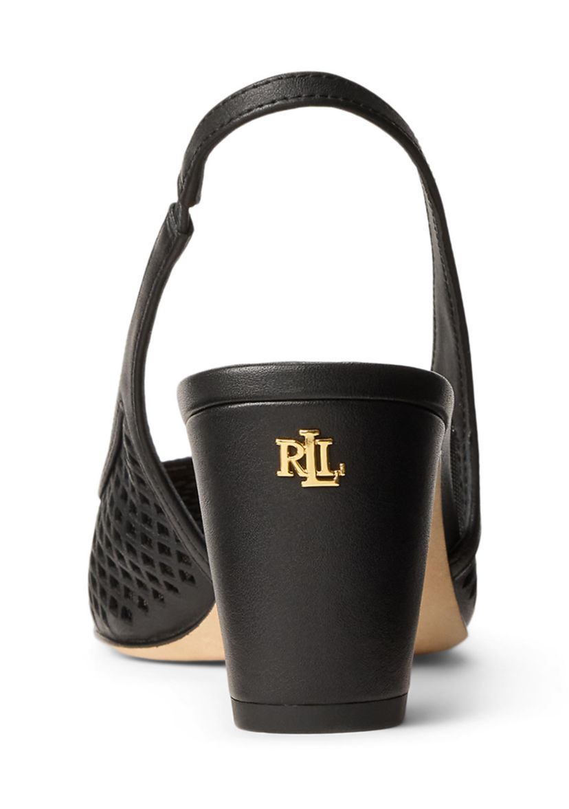 Lauren Ralph Lauren Klaire Perforated Leather Slingback Pumps | Belk