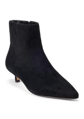Lauren Ralph Lauren Women's Francesca Suede Booties, Black, 8M