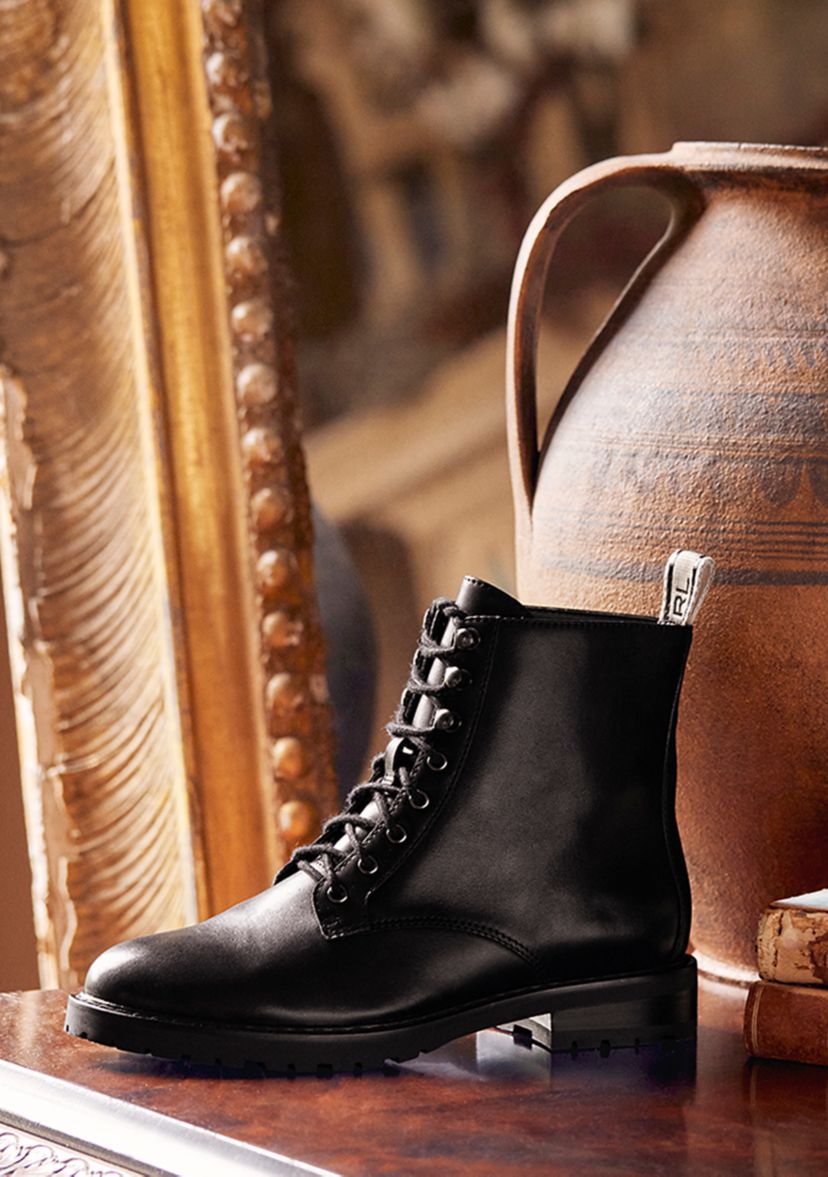 Ensley Burnished Leather Booties