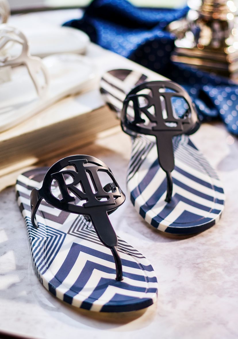 Audrie Striped Jelly Sandals