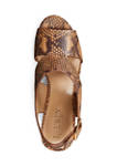Feona Python-Embossed Leather Sandals