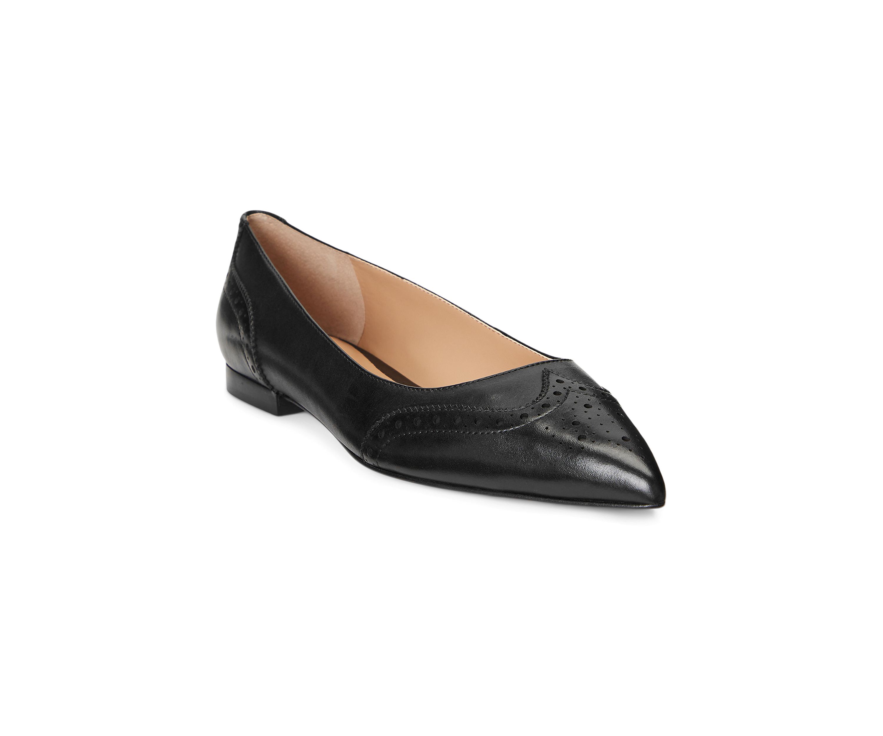 Loraine Burnished Leather Ballet Flats