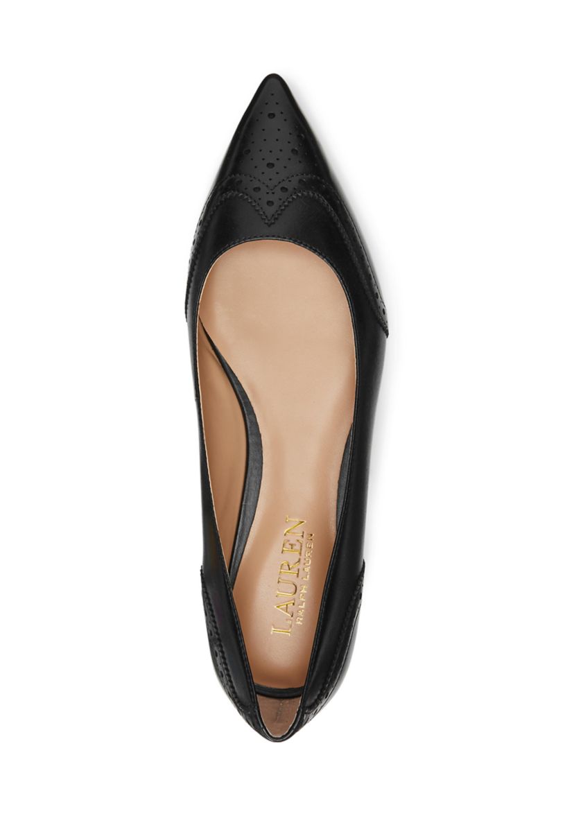 Loraine Burnished Leather Ballet Flats