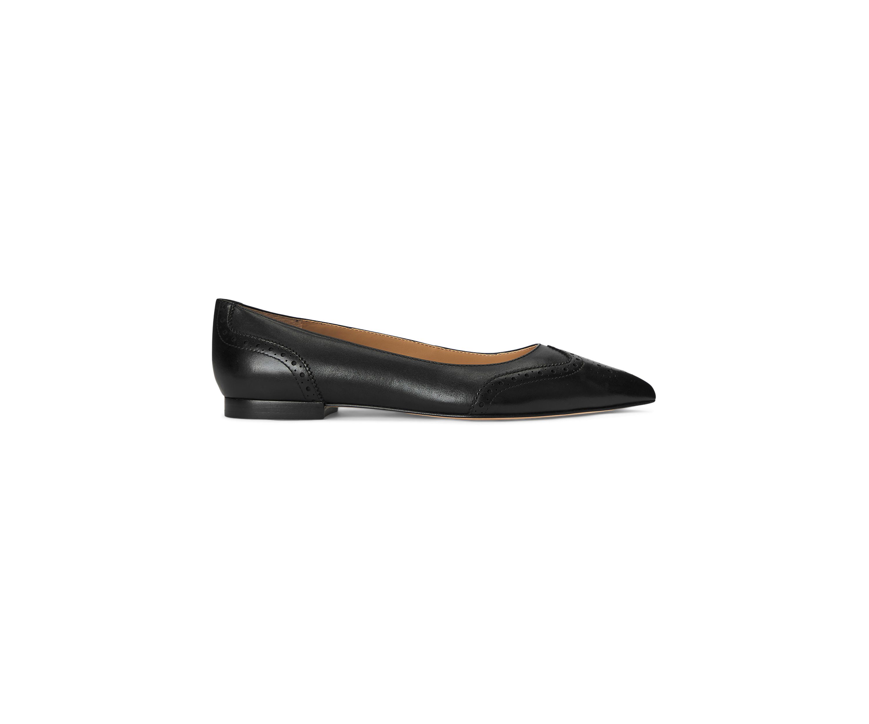 Loraine Burnished Leather Ballet Flats
