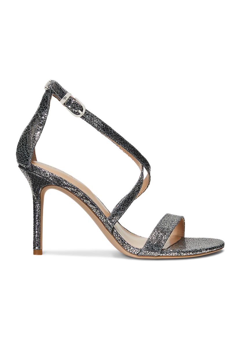 Gabriele Metallic Faux Snakeskin Sandals