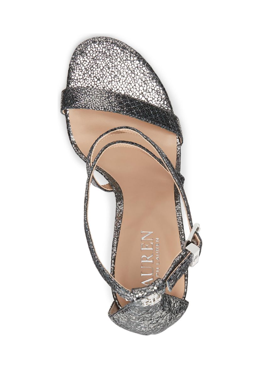Gabriele Metallic Faux Snakeskin Sandals