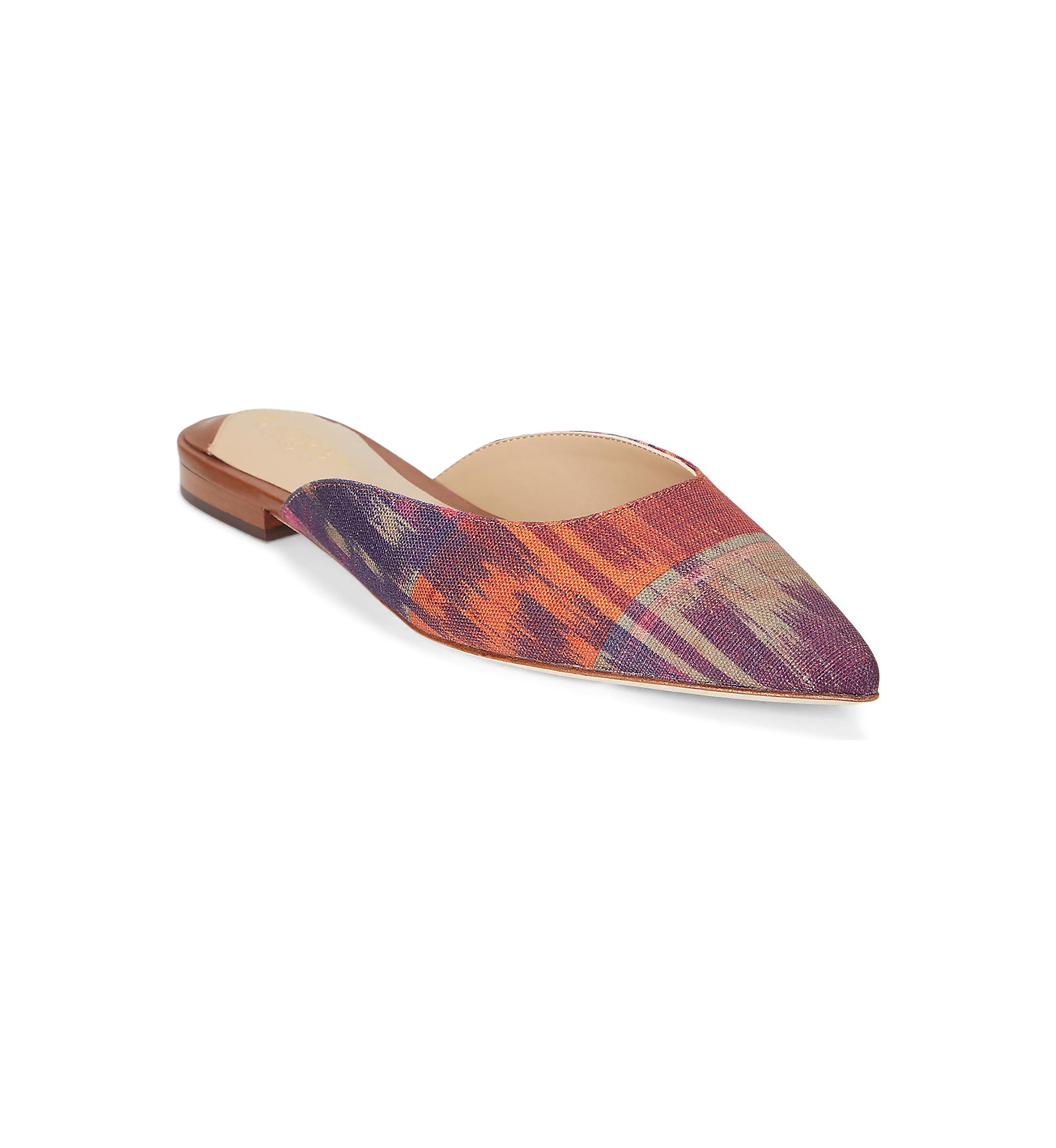 Londyn Geometric Print Canvas Mules