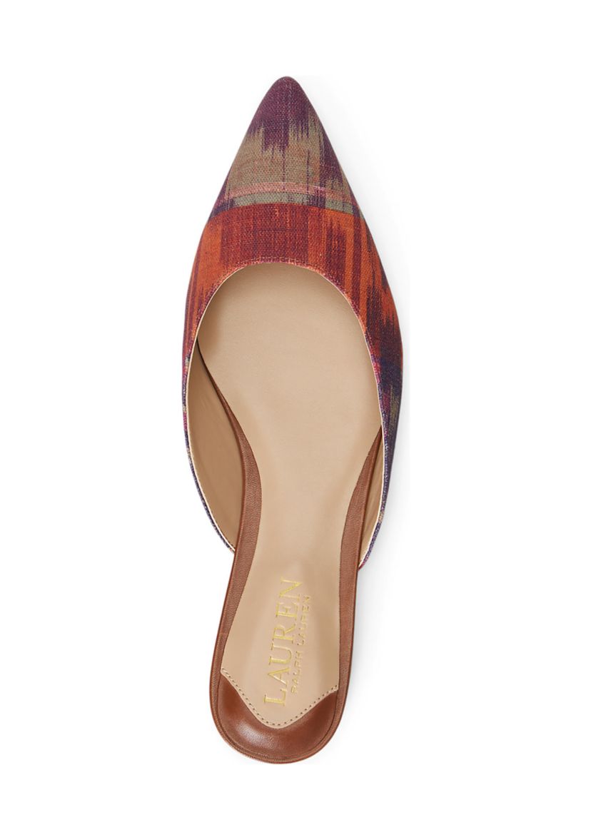 Londyn Geometric Print Canvas Mules