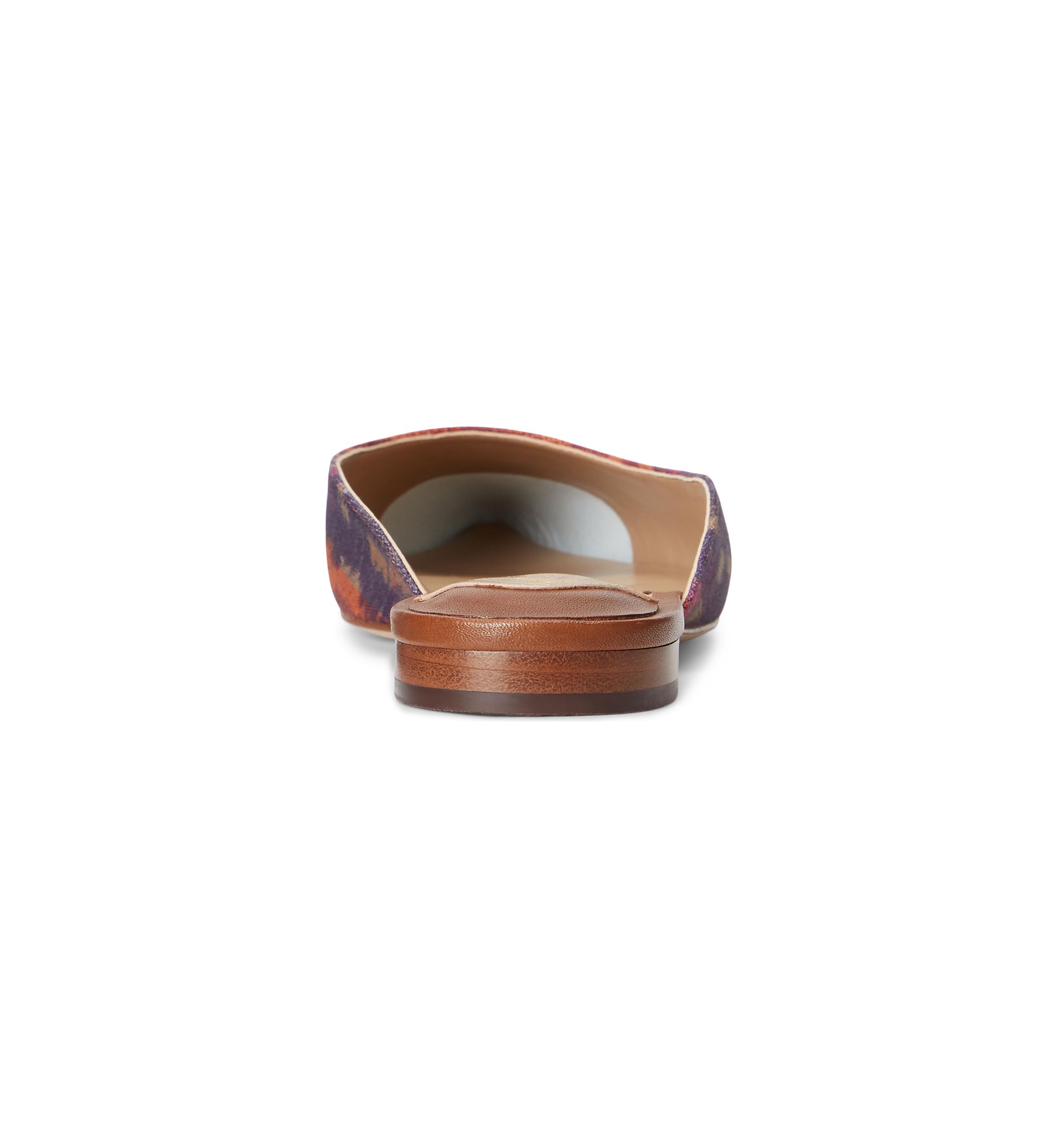 Londyn Geometric Print Canvas Mules