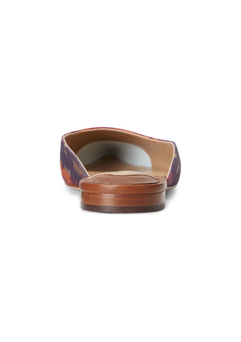 Londyn Geometric Print Canvas Mules