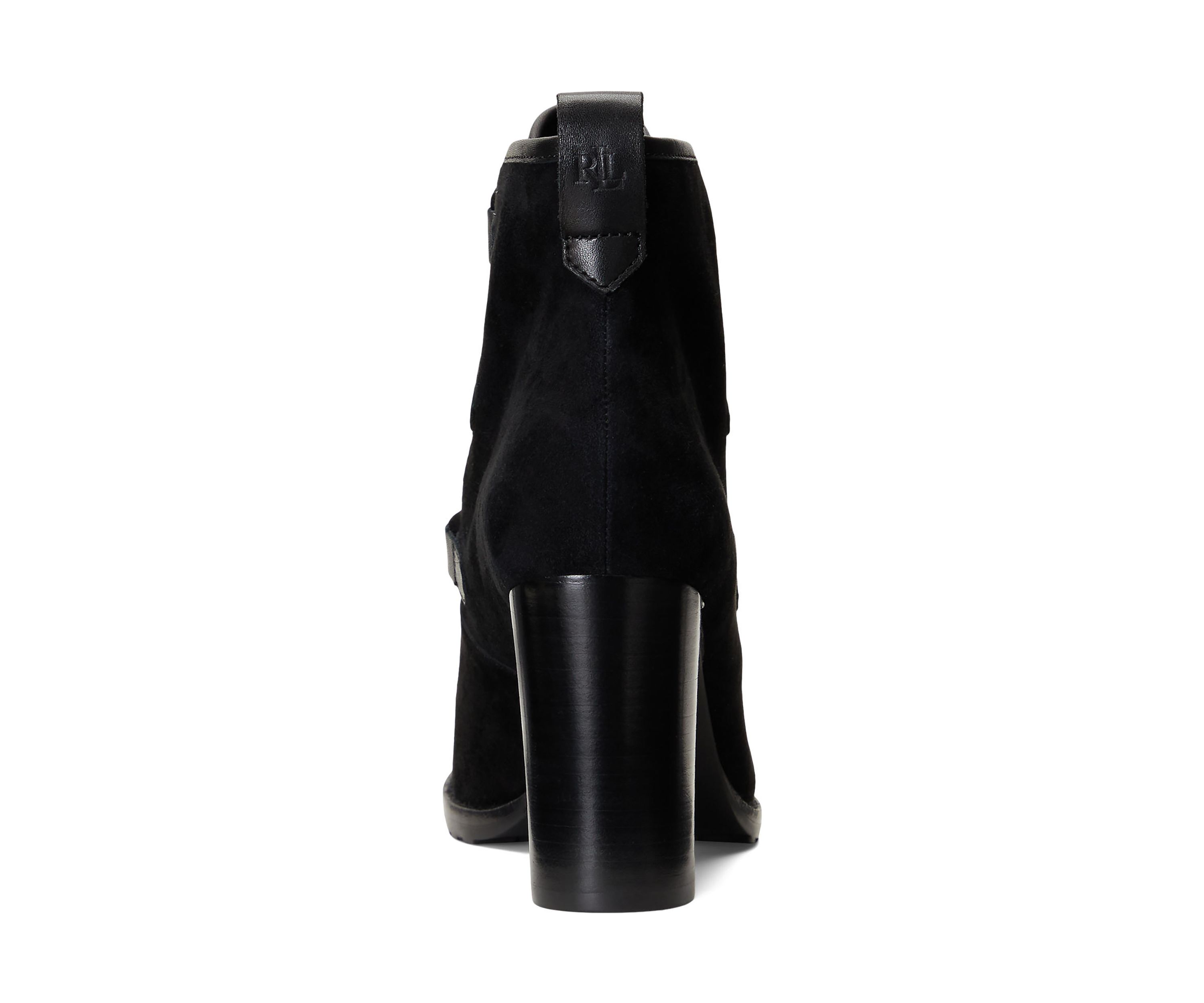 Mabel Leather Trim Suede Booties