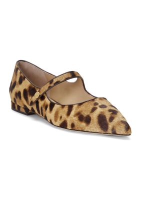 Lauren Ralph Lauren Londyn Leopard Print Haircalf Mary Jane Flats | belk