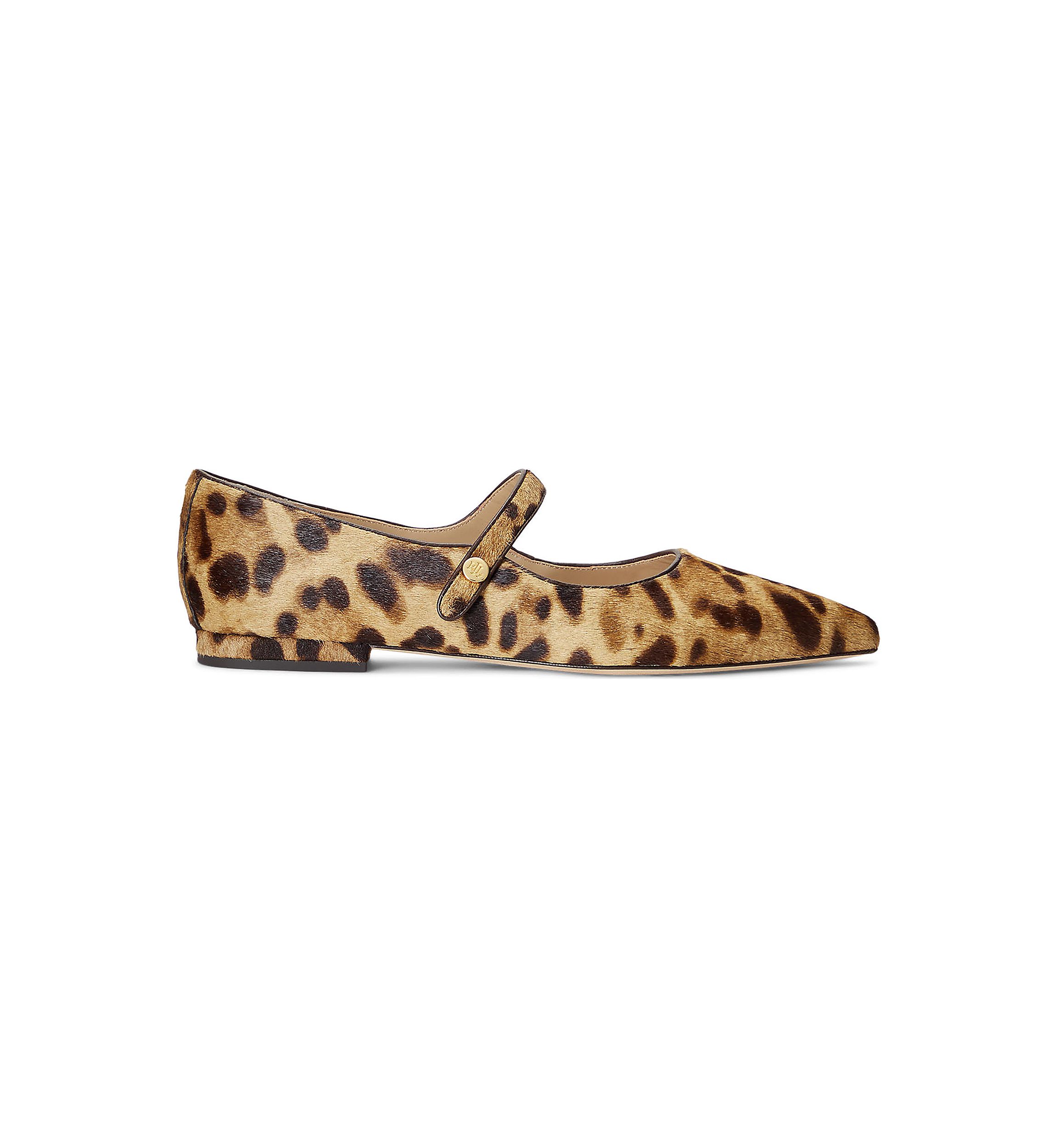 Londyn Leopard Print Haircalf Mary Jane Flats