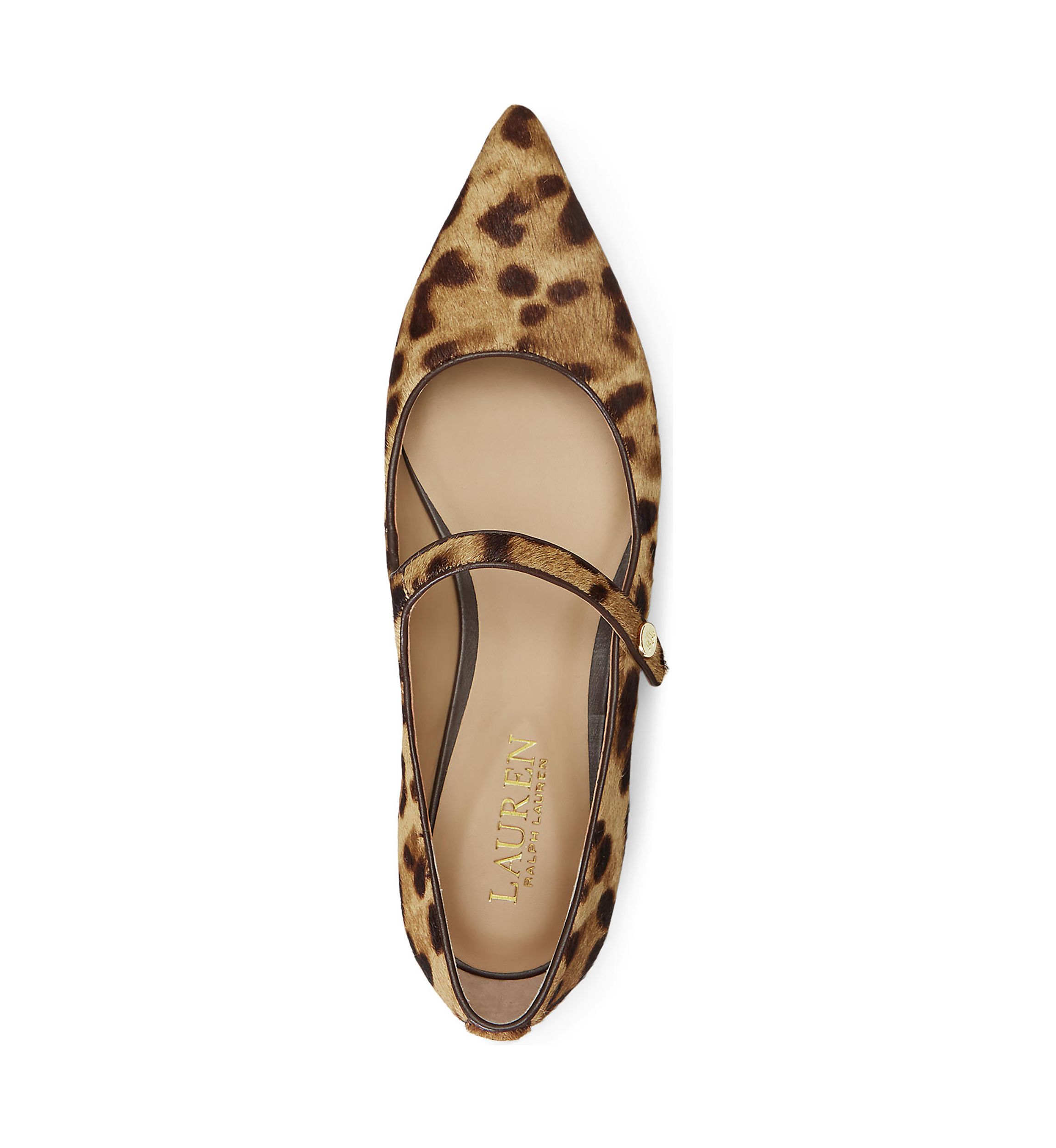 Londyn Leopard Print Haircalf Mary Jane Flats