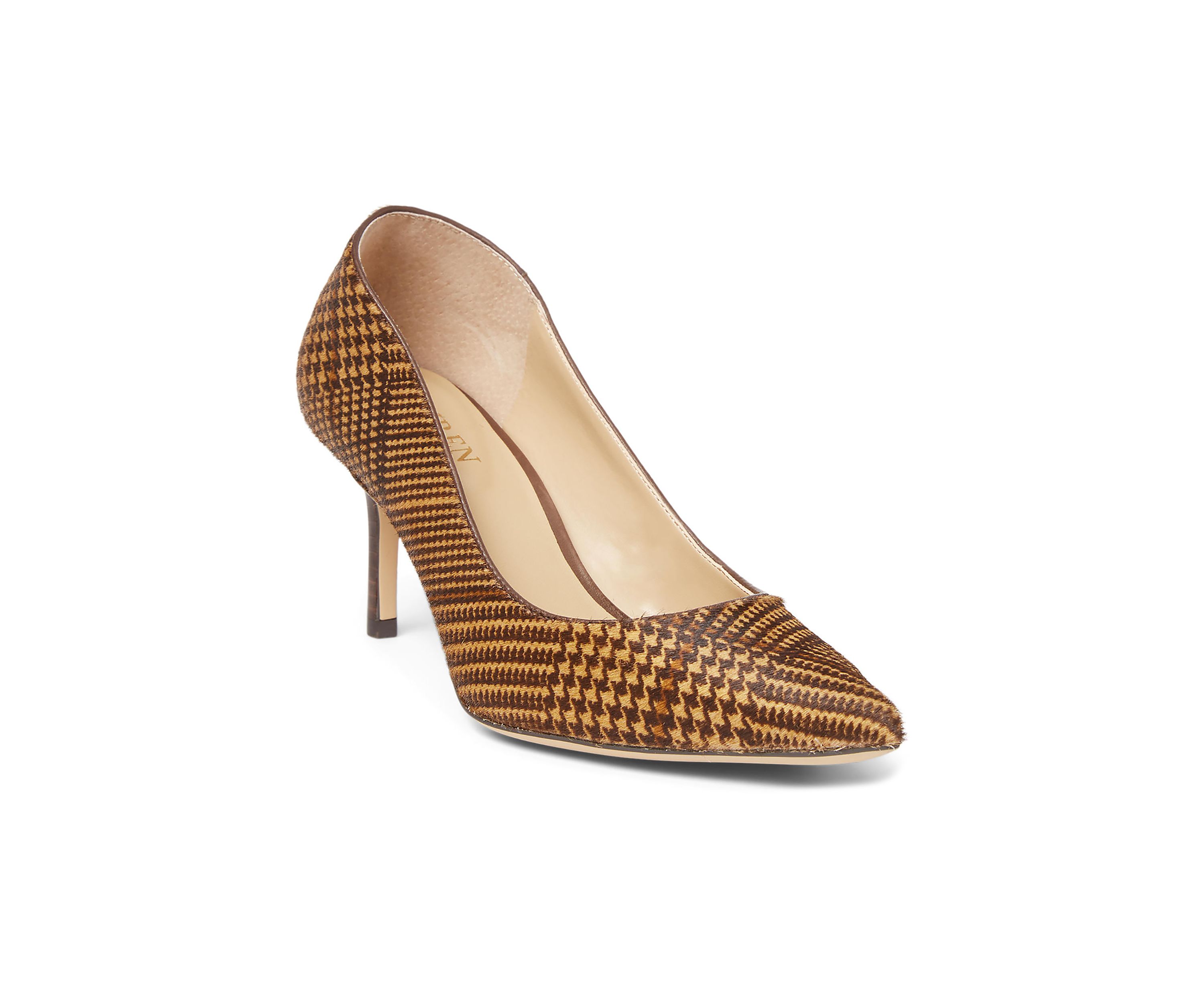 Lanette Glen Plaid Haircalf Pumps