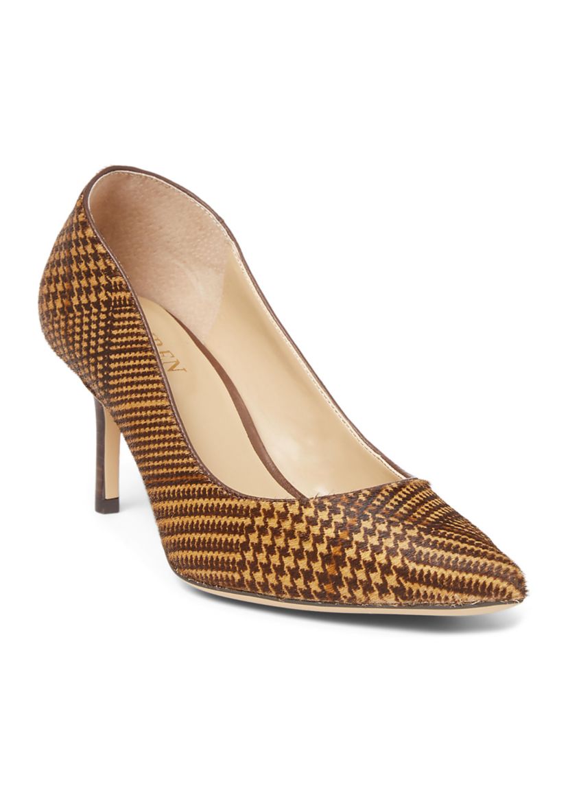 Lanette Glen Plaid Haircalf Pumps