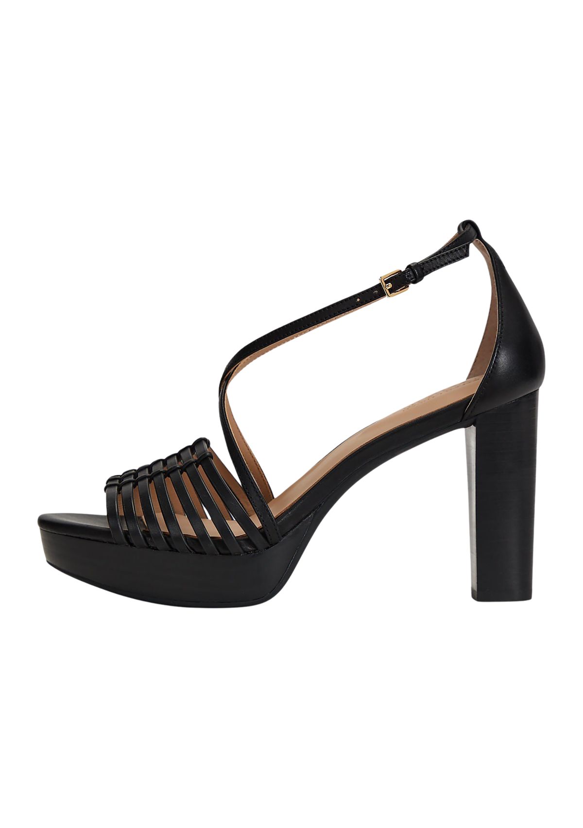 Shelby Burnished Leather Platform Sandals