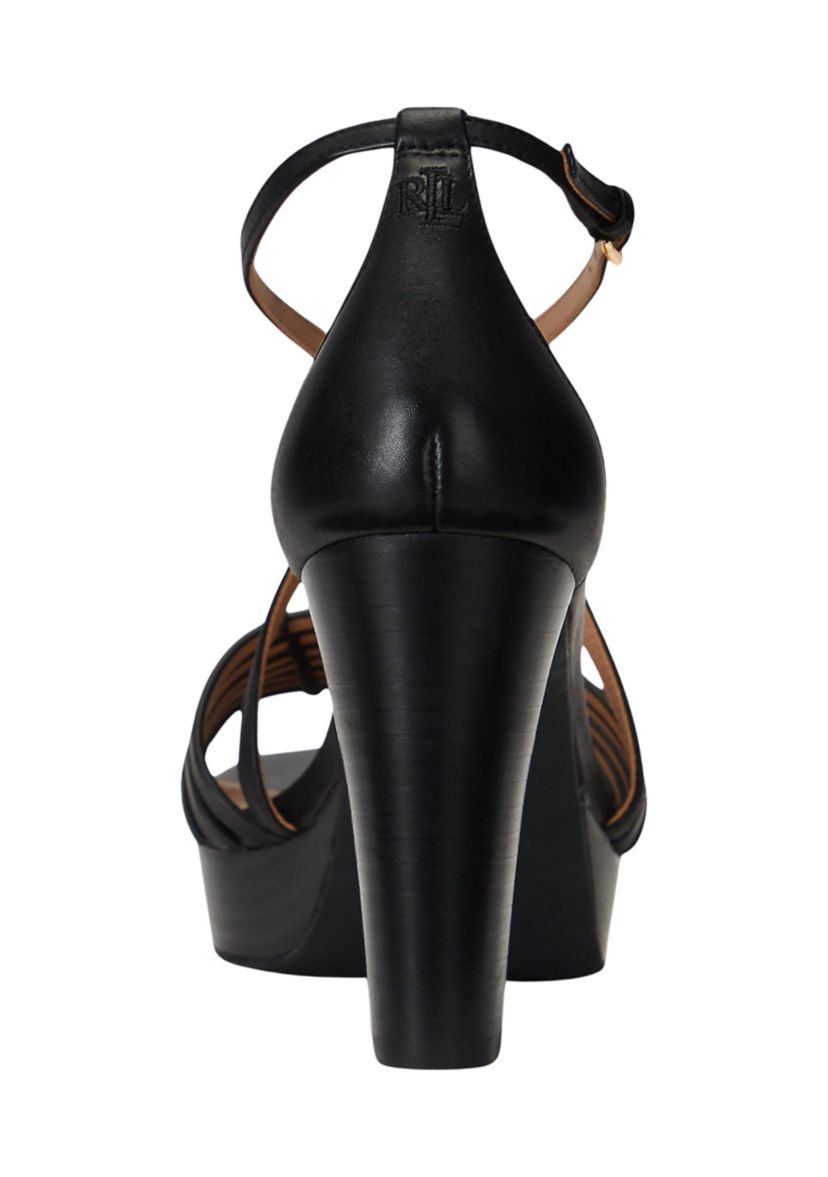 Shelby Burnished Leather Platform Sandals