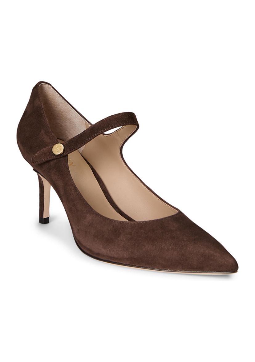 Lanette Suede Mary Jane Pumps