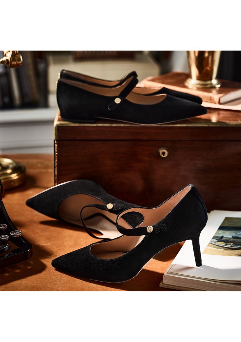 Lanette Suede Mary Jane Pumps