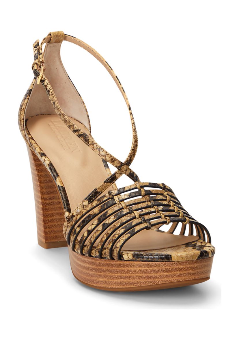 Shelby Faux Snakeskin Platform Sandals
