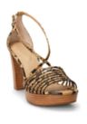 Shelby Faux Snakeskin Platform Sandals