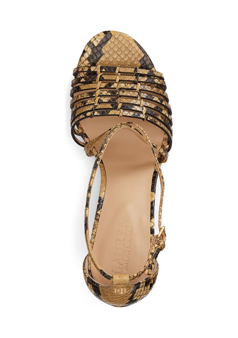 Shelby Faux Snakeskin Platform Sandals
