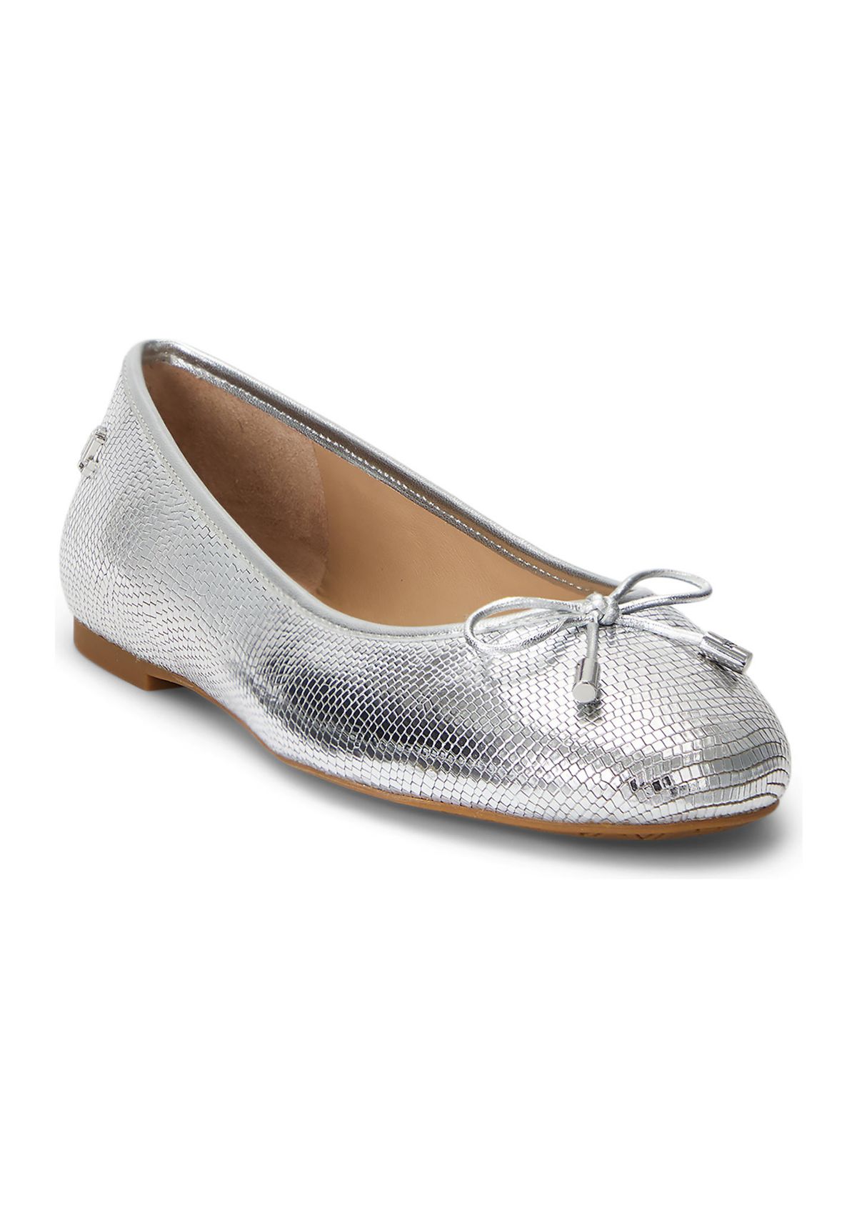 Jayna Metallic Lizard Embossed Flats