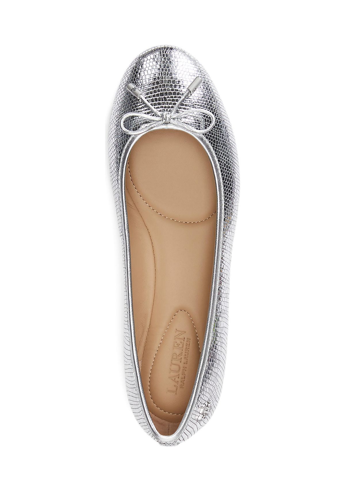 Jayna Metallic Lizard Embossed Flats