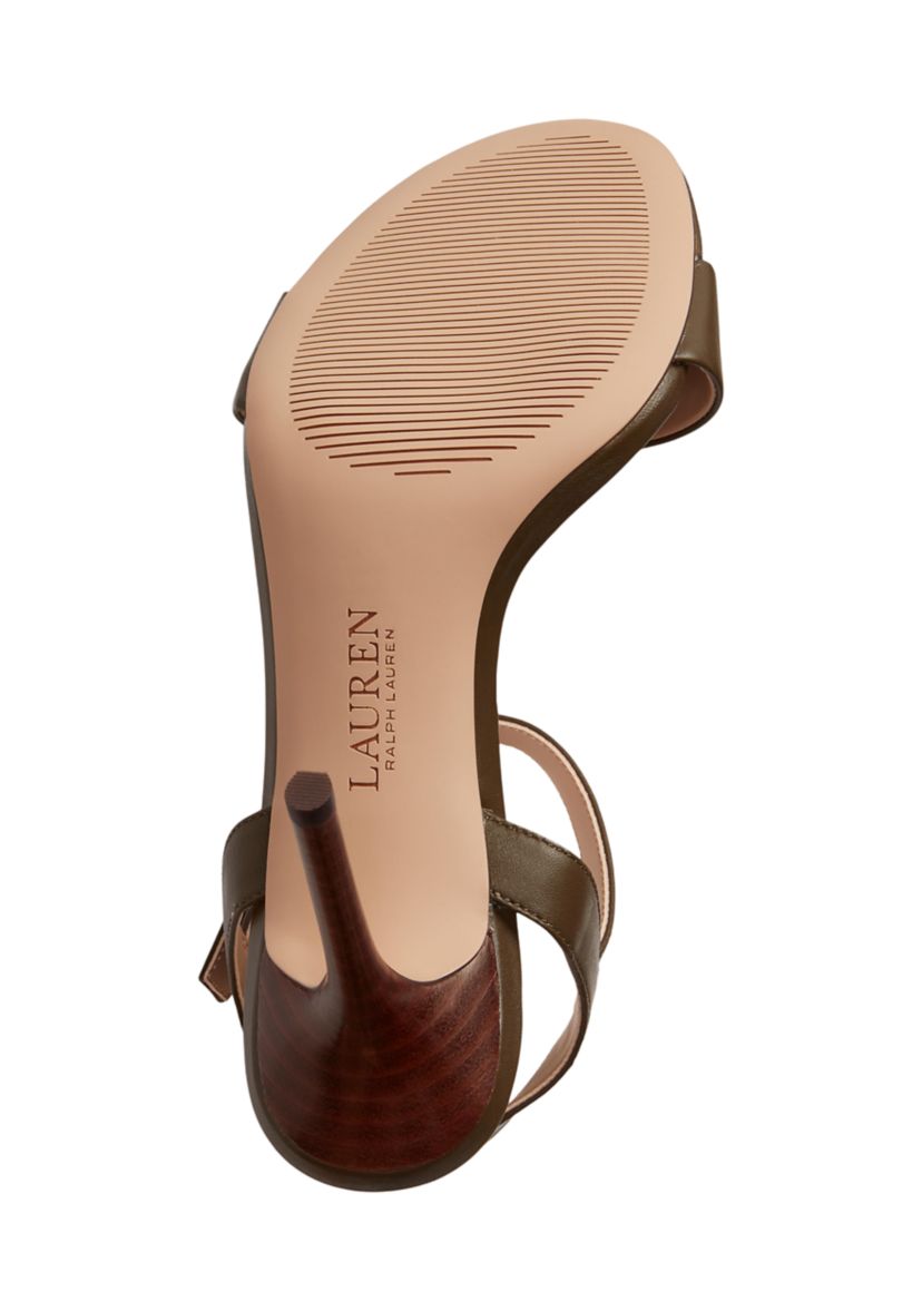 Gwen Metallic Lizard-Embossed Sandals