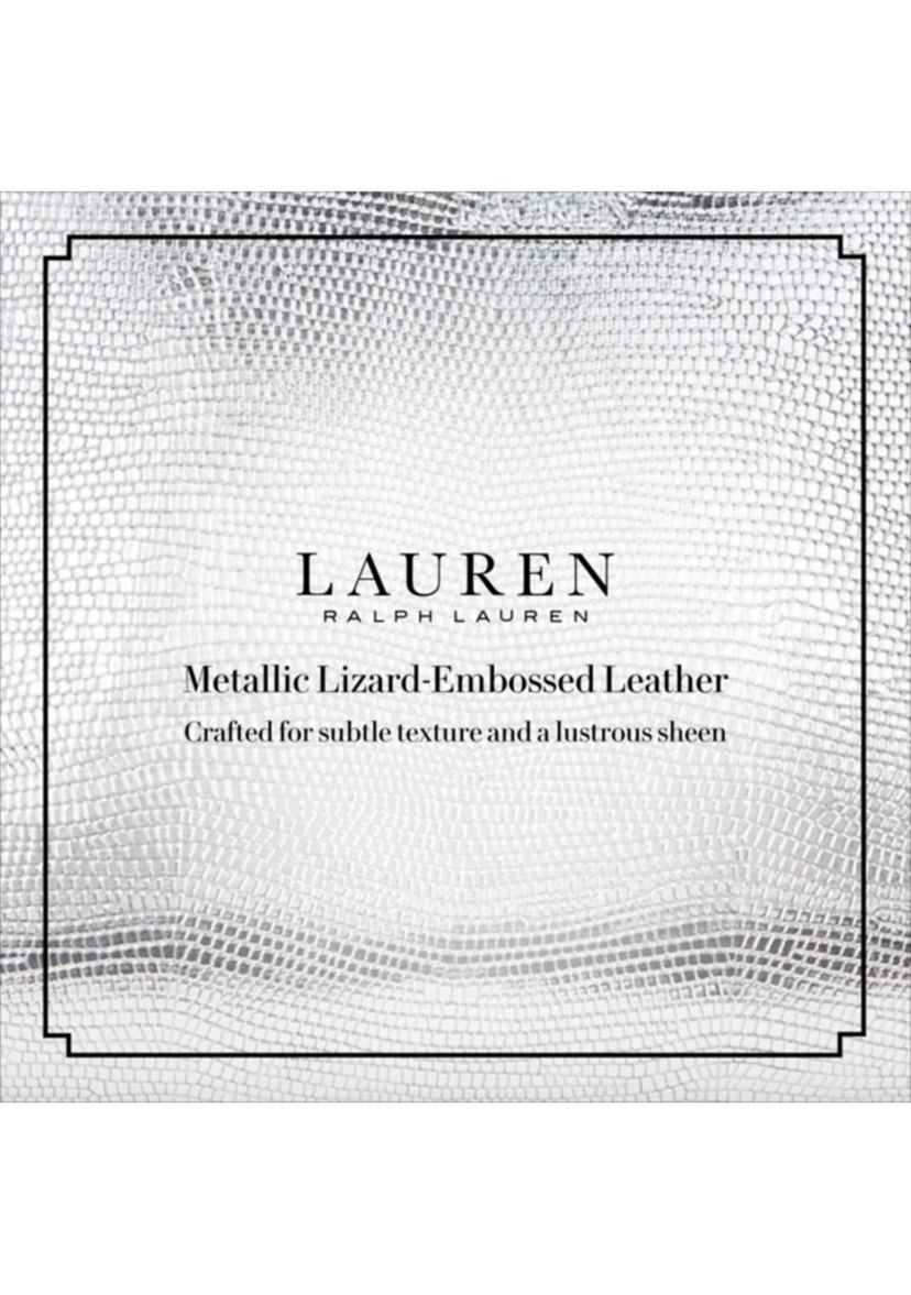 Gwen Metallic Lizard-Embossed Sandals