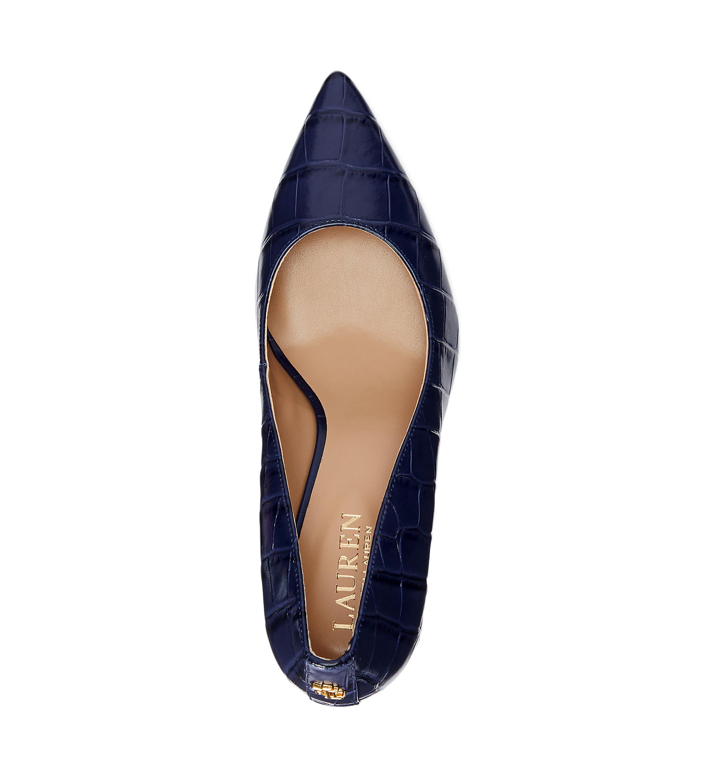 Lanette Crocodile-Embossed Leather Pumps